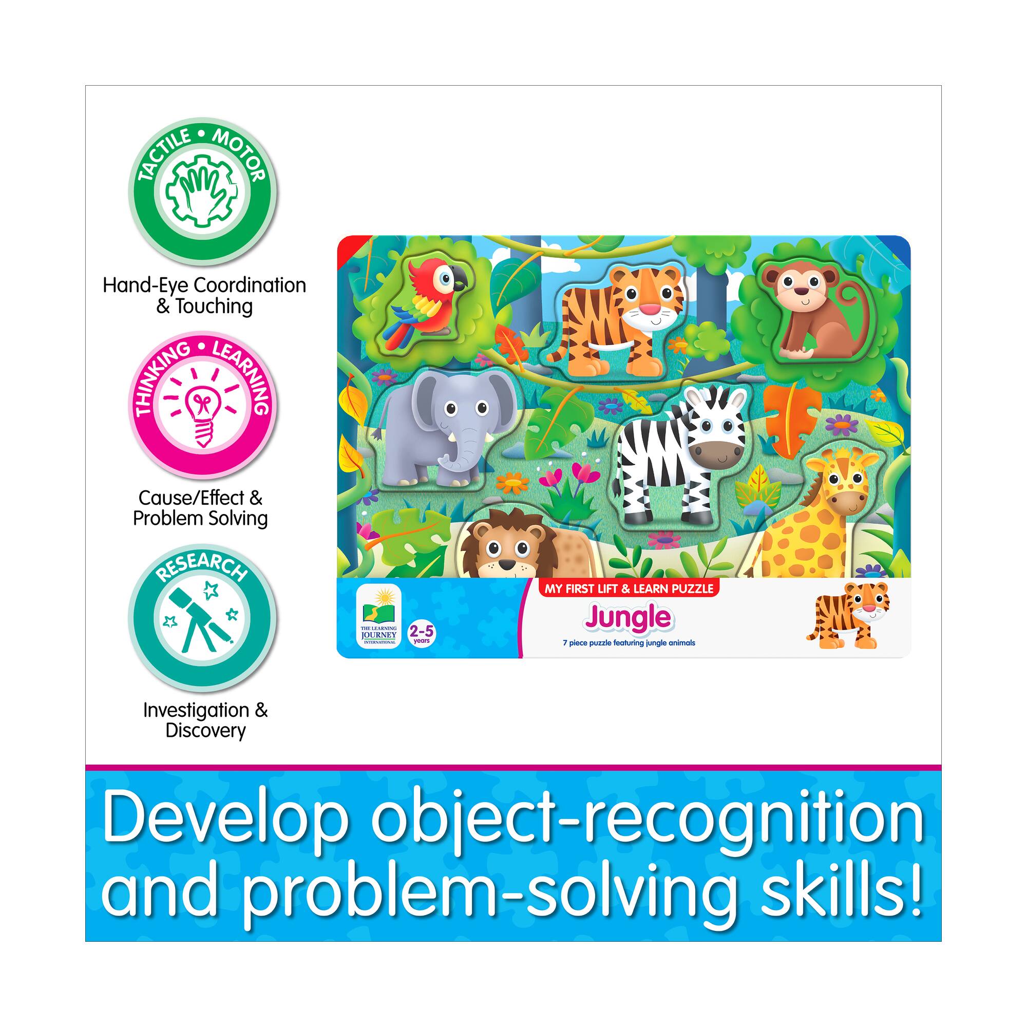 My First Lift & Learn Puzzle - Jungle: 7 Pcs